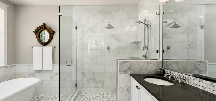 bathroom shower door installation in Durham