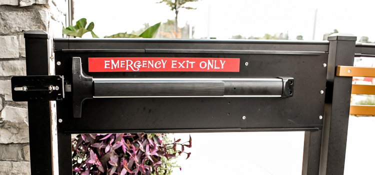emergency push bar installation in Durham